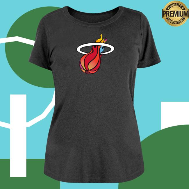 Official Miami Heat Shop Store Merch New Era Miami Heat Mashup Logo Women's Top Shirt MiamiHeat