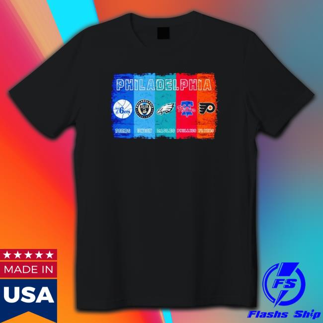 Philadelphia 76Ers Union Eagles Phillies Flyers Logo shirt, hoodie, tank top, sweater and long sleeve t-shirt