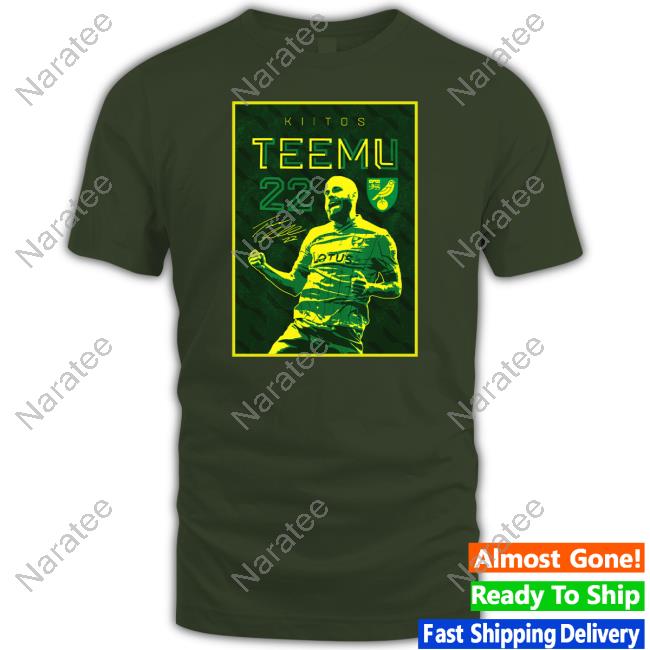 Official Canaries Shop Kiitos Pukki Teemu 22 T-Shirt Norwich City Fc Kiitos Pukki Teemu 22 Tee
