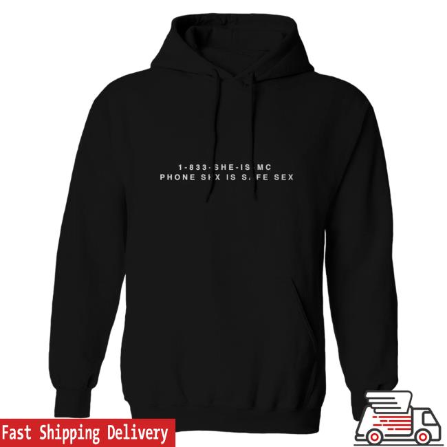 Official Merch Bar Miley Cyrus Merch Store Phone Sex Is Safe Sex Sweatshirts Black MerchBar MileyCyrus Apparel Clothing Shop