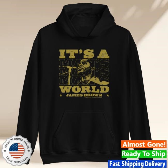 Official James Brown Store Shop James Brown It's A Man's World Block Text Hoody