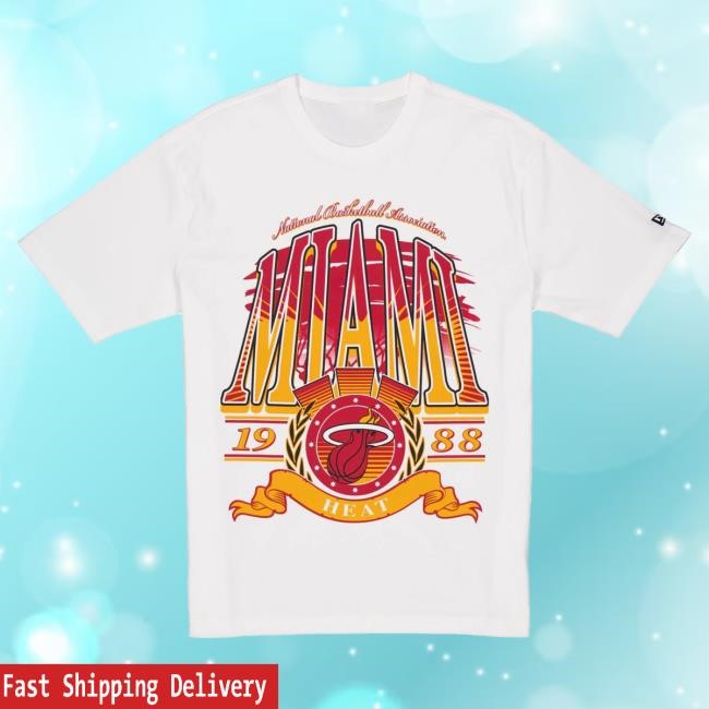Official New Era Cap Apparel Store Shop Miami Heat Sport Classics White T-Shirt Newera Cap Clothing Merch NeweraCap