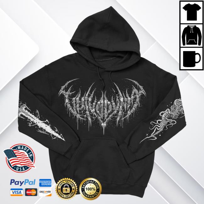 Official Indie Merch Store Vulvodynia Gore Logo V2 Pullover Sweatshirt Black Indiemerchstore Shop