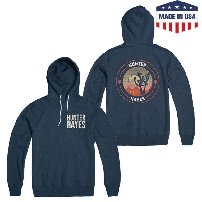 Official Hunter Hayes Store Hunterhayes Red Sky Badge Hooded Sweatshirt
