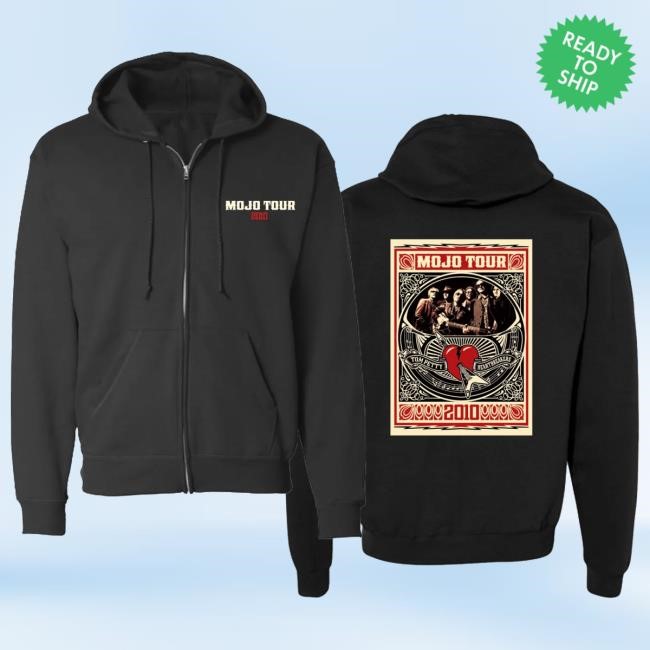 Official Tom Petty Merch Store Mojo Tou Zip Up Hooded Sweatshirt Tom Petty