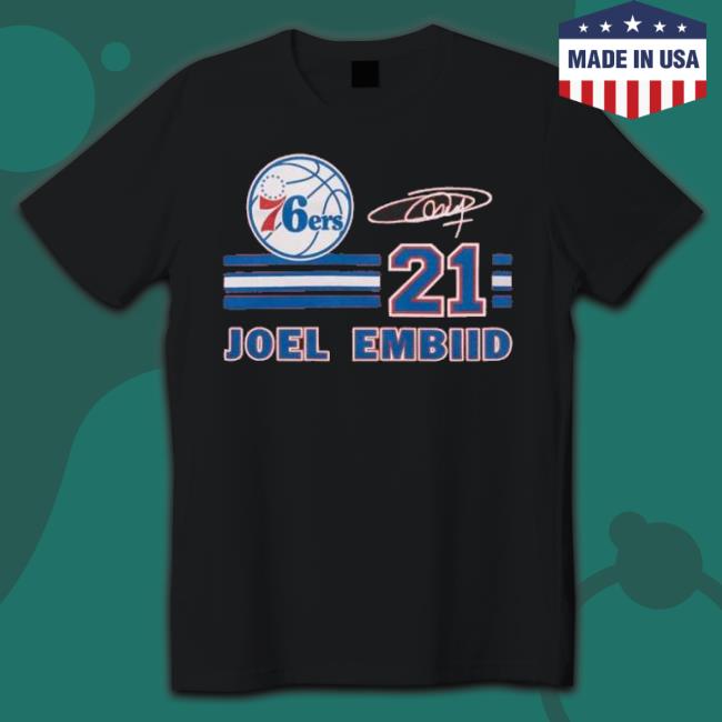 76Ers Joel Embiid Signature Jersey Shirt