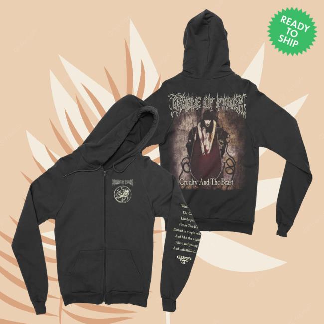 Official Night Shift Merch Indie Merch Store Cradle Of Filth - Cruelty And The Beast Zip-Up Hoodie NightShiftMerch IndieMerchStore