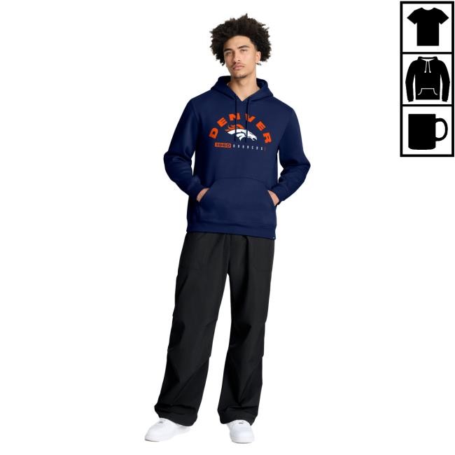 Men's Fanatics Navy Denver Broncos Delay of Game Legacy Popover Hoodie
