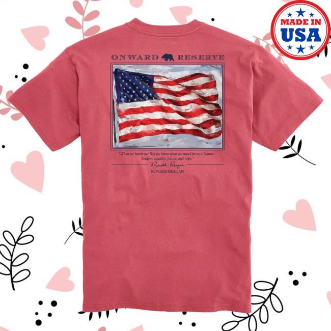 Onward Reserve Graphic Old Glory Tee Washed Red Onward Reserve Graphic Old Glory Tee Washed Red