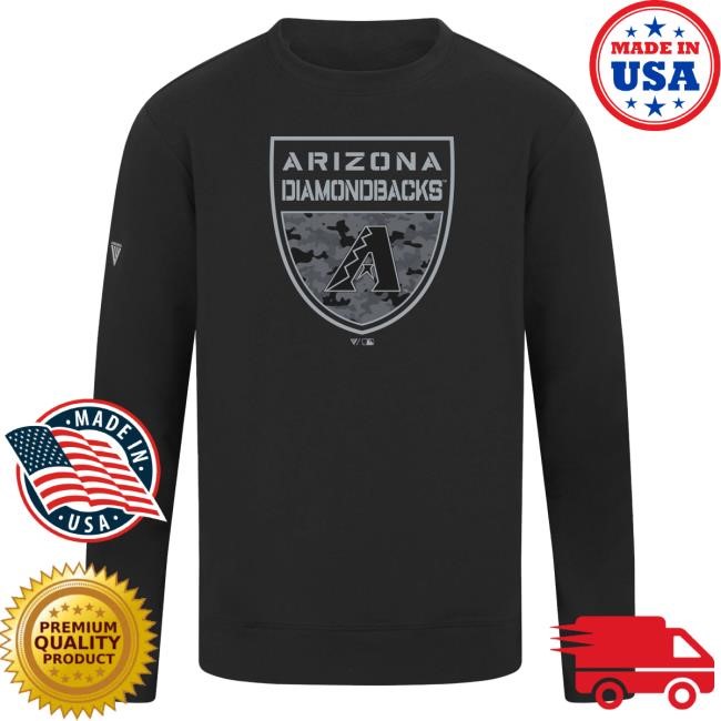 Official MLB Shop Men's Arizona Diamondbacks Levelwear Black Mandate Buckler Crewneck