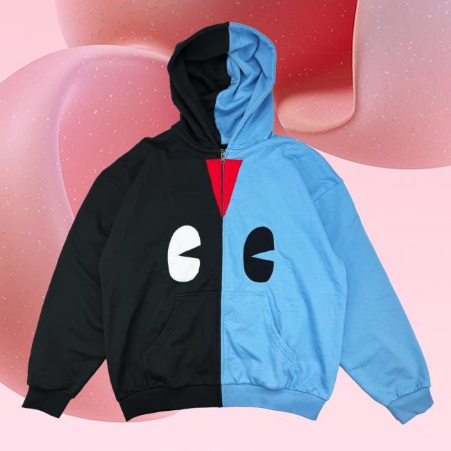 Split Face Zip Up Official Lil Darkie Merchandise — Small Dark One