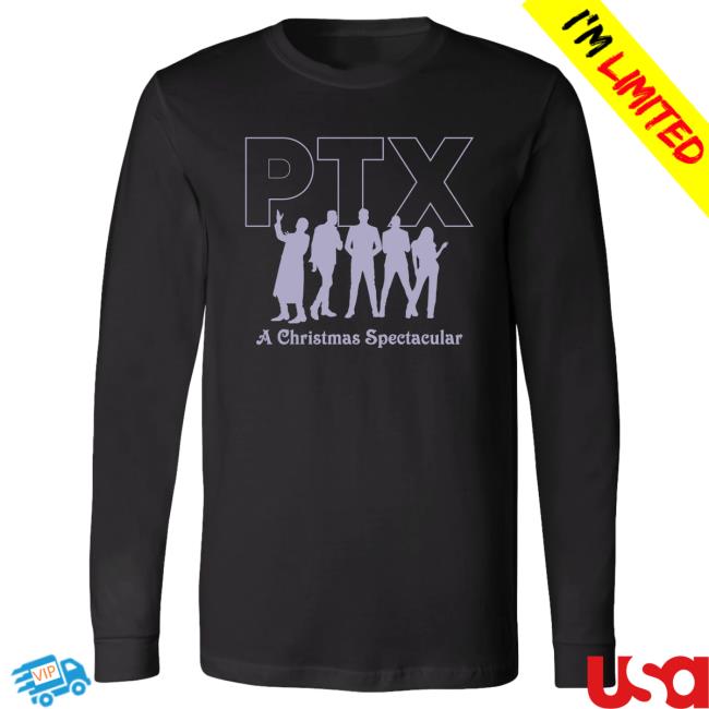 Ptx Official Pentatonix Merch Store Ptxofficial Ptx Silhouette Black Long Sleeve T Shirt Pentatonix Apparel