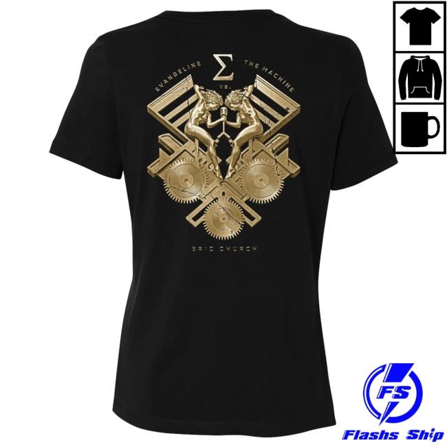 Eric Church Ladies Golden Gears Black Shirt | Eric Church Official Merch Store Shop