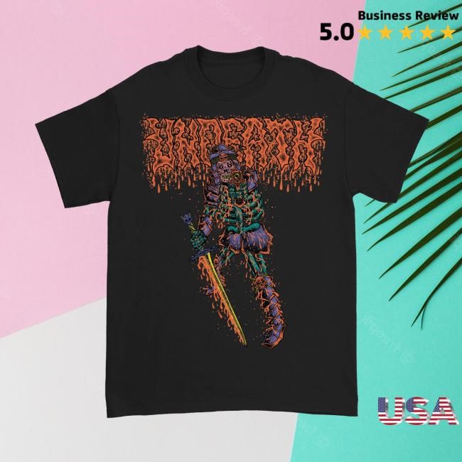 Undeath Metal Merch Skeleton Gun Shirt 2024