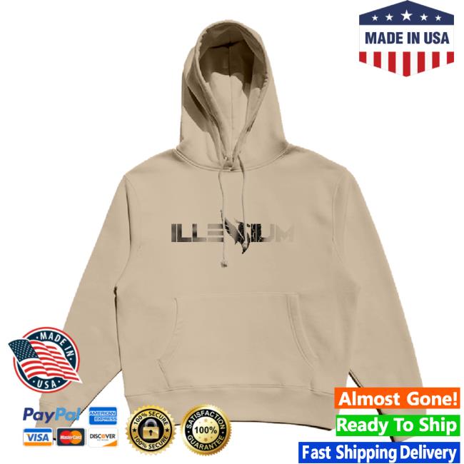Official Illenium Merch Sand Repeating Logo Hoodie