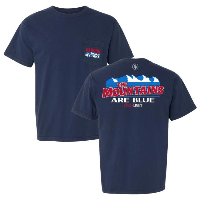 Coors X Pmt The Mountains Are Blue Pocket Tee Shirt Barstool Sports