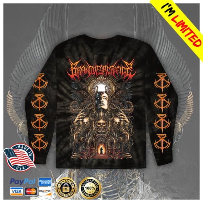 Official Brand Of Sacrifice Merch Sigil Black Dye Long Sleeve Tees