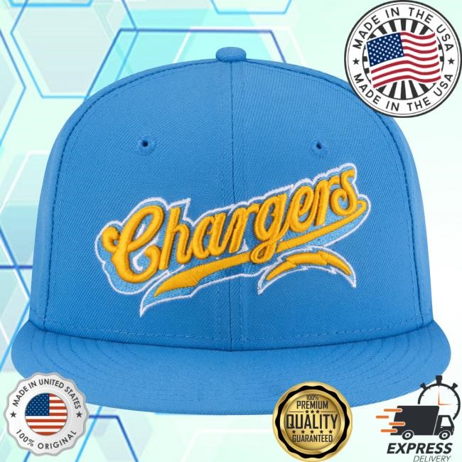 Men's Los Angeles Chargers New Era Born x Raised Powder Blue 59FIFTY Fitted Hat NFL Shop Store
