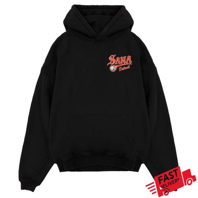 Official Sana Detroit Merch Store Sana X Skubal Hoodie - Black