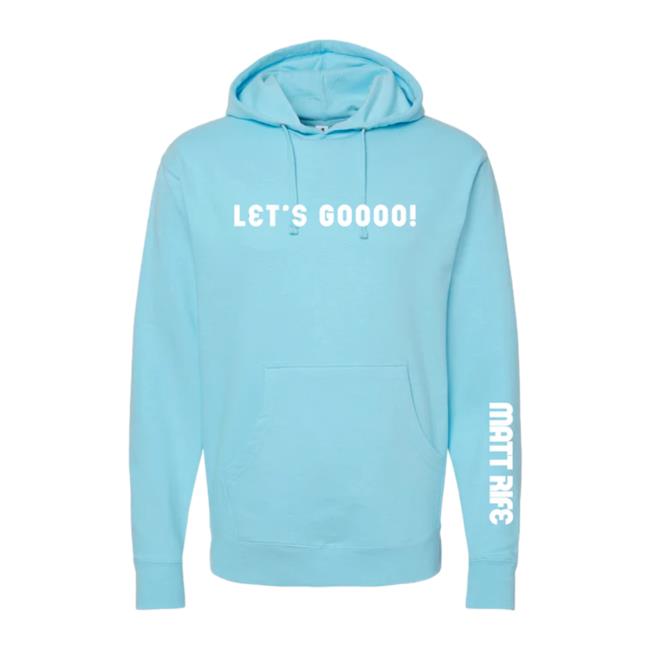 Official Matt Rife Merch Blue Let’S Goooo Crewneck Sweatshirt