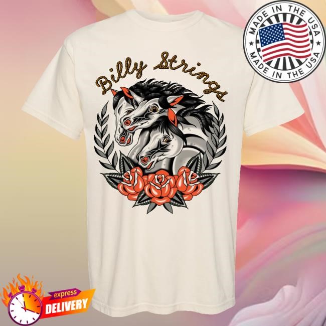 Official Billy Strings Merch Store Horses Shirt (Chaz Otto)