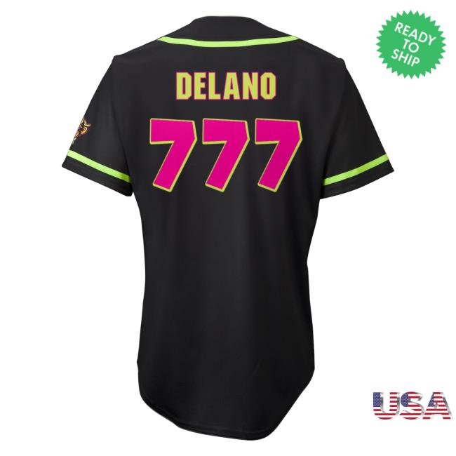Official Savannah Bananas Merch Store Shop Savannah Bananas Party Animals Garett Delano #777 Evoshield Jersey Attractive Shirt - Black SavannahBananas