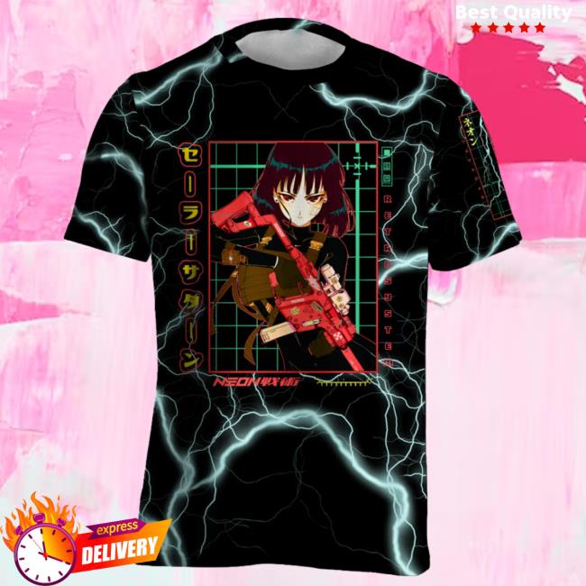 Official Vapor95 Clothing Store Sailor Saturn Teal Black Top Shirt 3D All Over Print