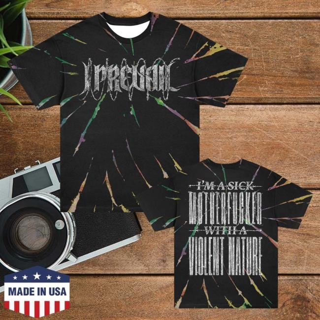 Official I Prevail Merch Violent Nature Hot Shirt (Black/Tie-Dye)