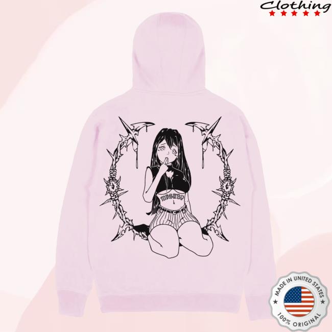 Official Misery Worldwide Misery Worldwide On Your Knees Graphic Print Pink Hood