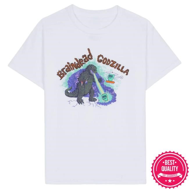 Official Brain Dead Merch Store We Are Brain Dead x Godzilla Maquette Kids Tshirt - White
