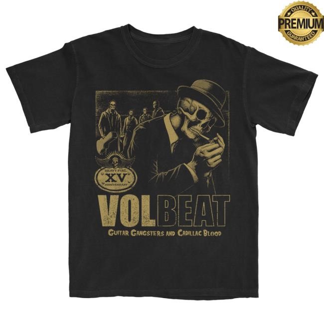 Official Volbeat Merch Store Shop Volbeat Guitar Gangsters & Cadillac Blood Hot Shirt