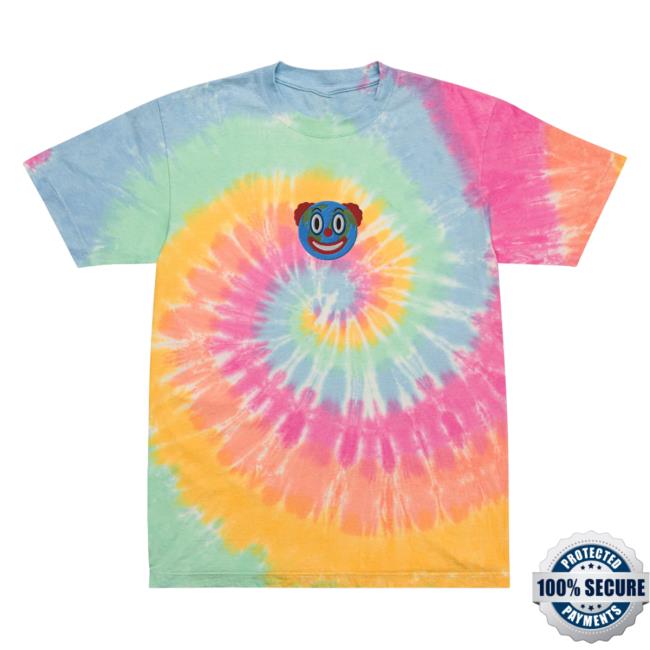 Official Liberty Maniacs Clown World Oversized Tie Dyed Shirts Sherbet Rainbow Libertymaniacs