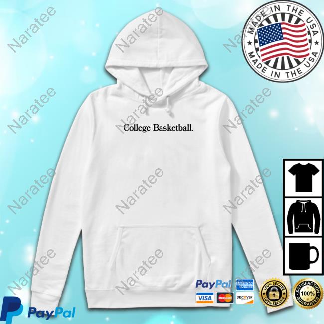 College Basketball Tee White