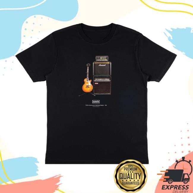 Oasis Merch DM Guitar Tee Shirt Oasis Shop