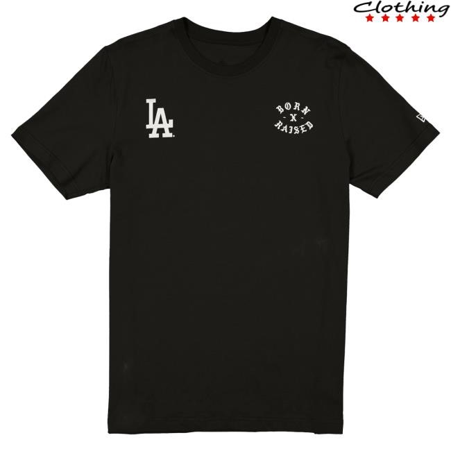 Official Born X Raised Merch Store Shop Born X Raised + Dodgers Lgd Rocker Tee: White BornXRaised