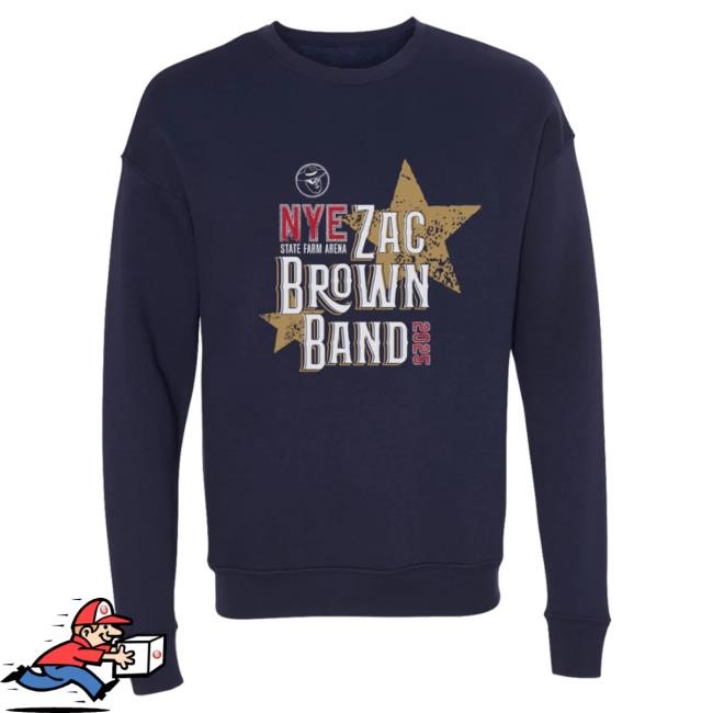 Officia Zac Brown Band Merch Store Zac Brown New Year's Eve 2025 Popover Sweatshirt