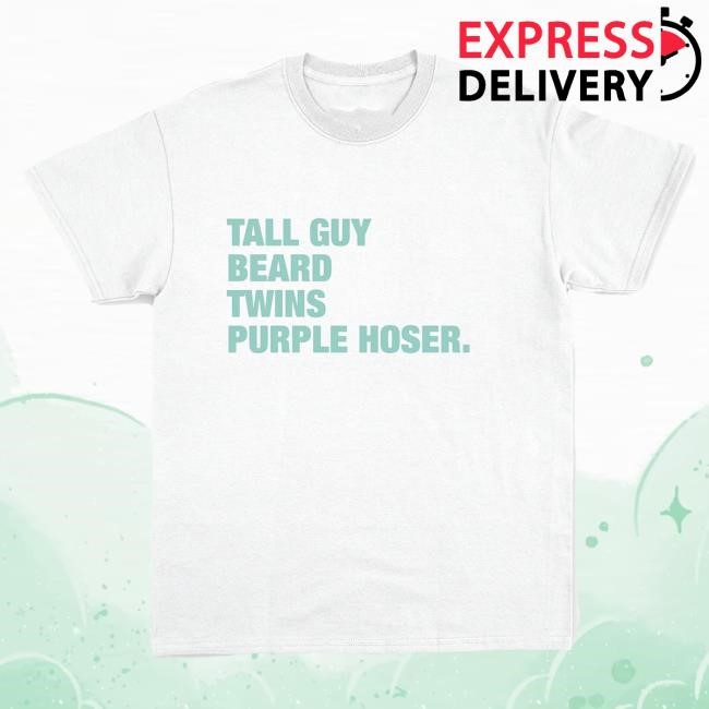 Dude Perfect Overtime Shirt Tall Guy Beard Twins Purple Hoser.