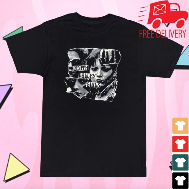 Official Hello Merch Death Valley Girls Group Shot Black Tees HelloMerch