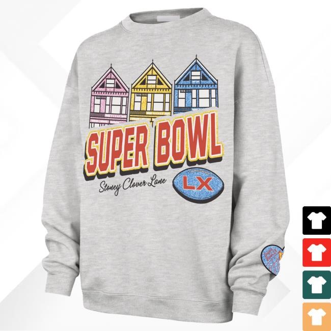 2026 Legacy Super Bowl LX NFL Stoney Clover Lane Oversized Sweatshirt