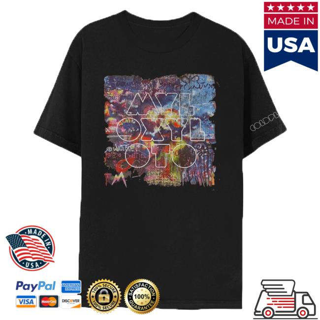 Official Coldplay Merch Store Shop Coldplay Mylo Xyloto - Black Hot Shirt Cold Play