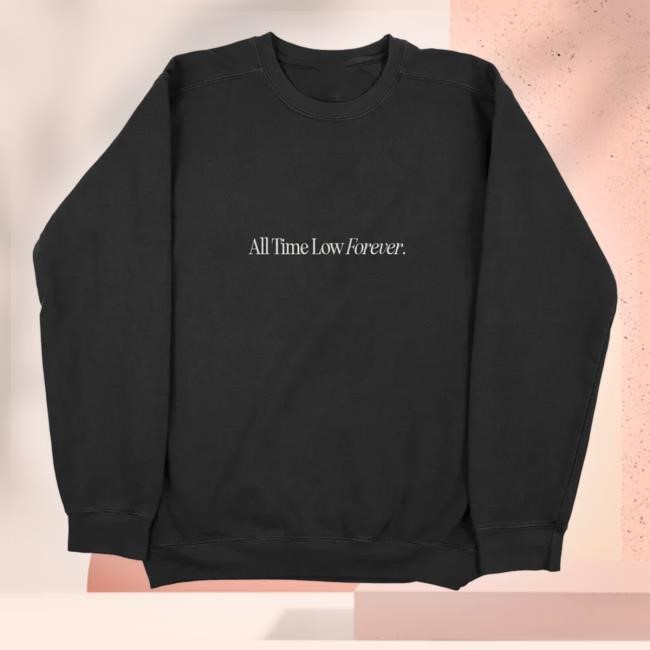 Official All Time Low Forever ATL Forever Albums Black Crewneck Sweatshirt