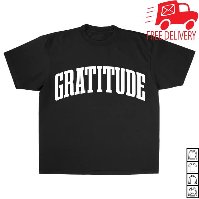 Official Brandon Lake Merch Store Collegiate Gratitude Hot Shirt - Black Brandon Lake Apparel Clothing Shop Brandonlake