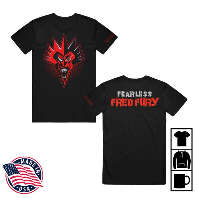 Official Icp Merch Clothing Store Insane Clown Posse Fearless Fred Fury Hypnotic Red Fred Black Shirt 2023
