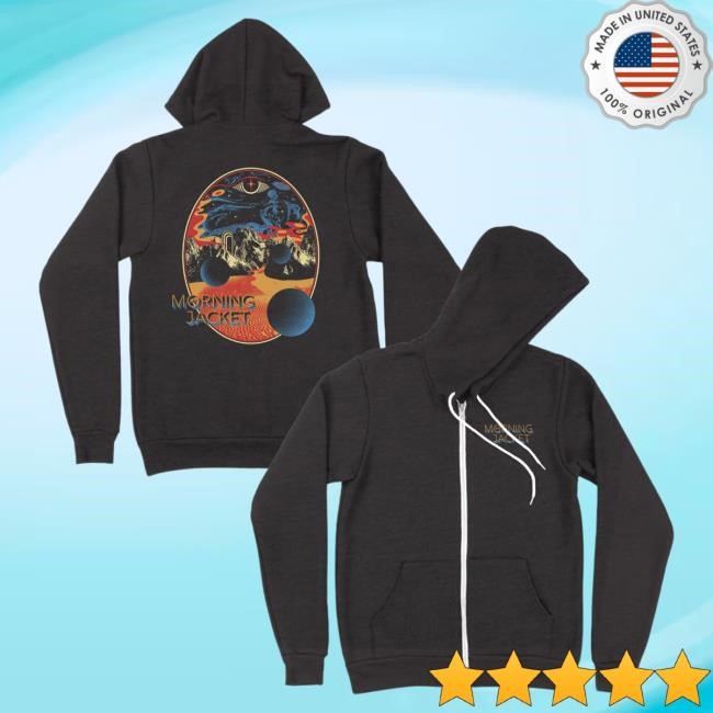 Official My Morning Jacket Merch Store Space Oval Zip Up Hood