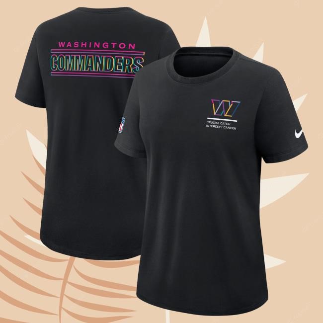 Official Women's Nike Black Washington Commanders 2025 NFL Crucial Catch Tees