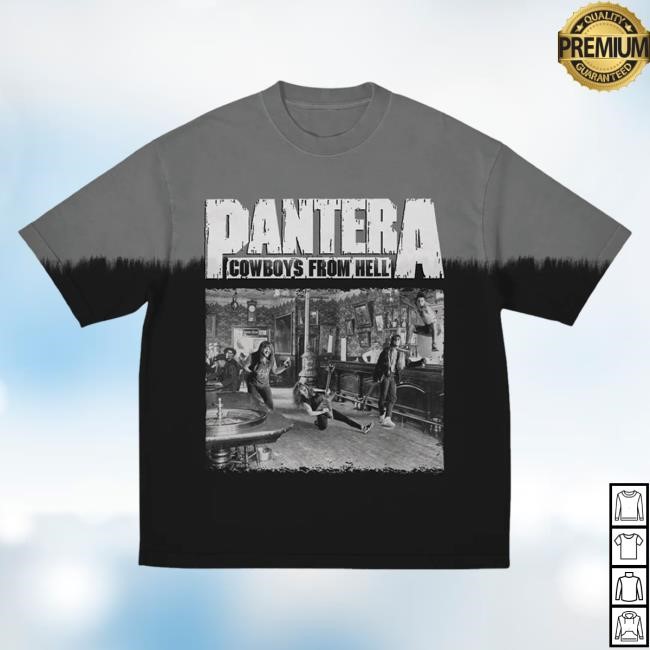 Official Pantera Merch Store Shop Cowboys From Hell Dip Dye Tees
