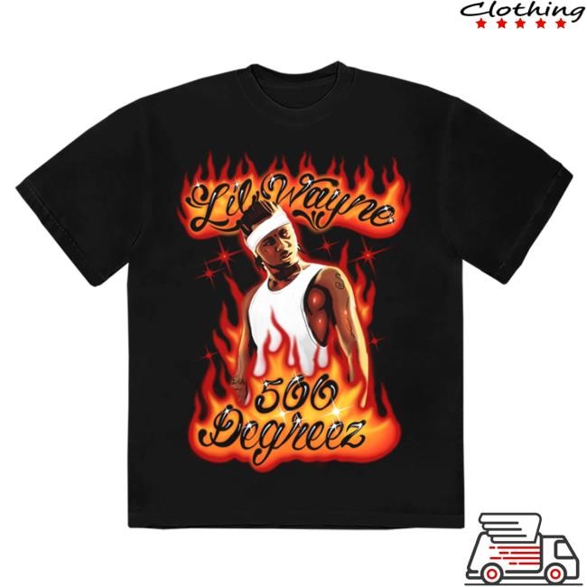 Lil Wayne Official Merch Shop 500 Degreez Airbrush 20Th Anniversary T Shirt