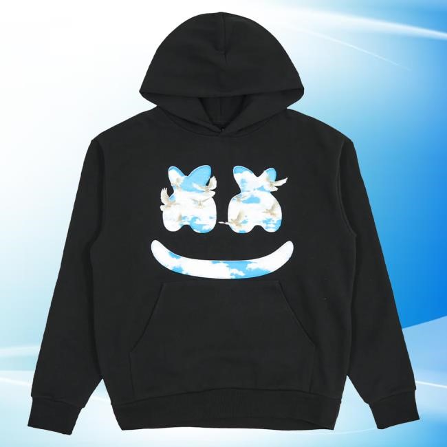Official Marshmello Merch Store Clouds Hooded Sweatshirt Marshmello Apparel Clothing Shop