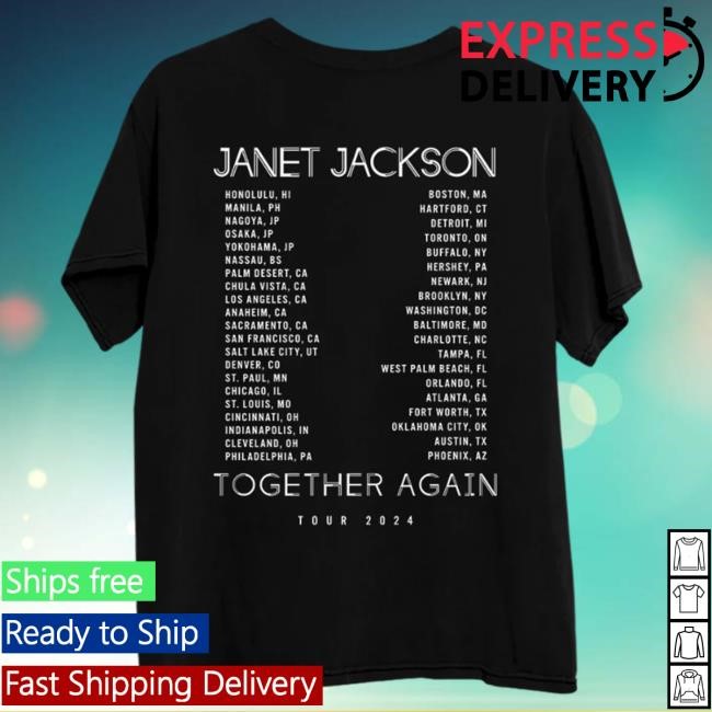 Janet Jackson Official Store Photo Dateback Shirt