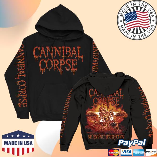Official Cannibal Corpse Merch Store Necrogenic Resurrection Sweater Black CannibalCorpse